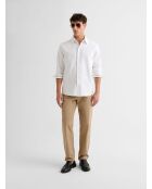 Weißes Slim-Shirt aus Bio-Baumwolle