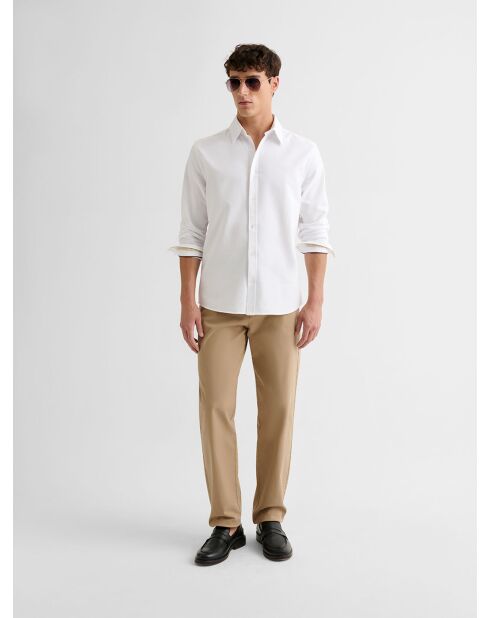 Weißes Slim-Shirt aus Bio-Baumwolle