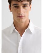 Weißes Slim-Shirt aus Bio-Baumwolle