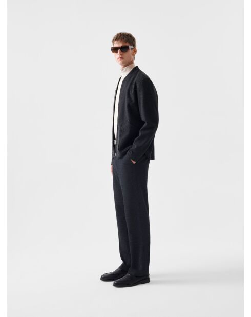 Pantalon de costume regular L'atelier anthracite chiné