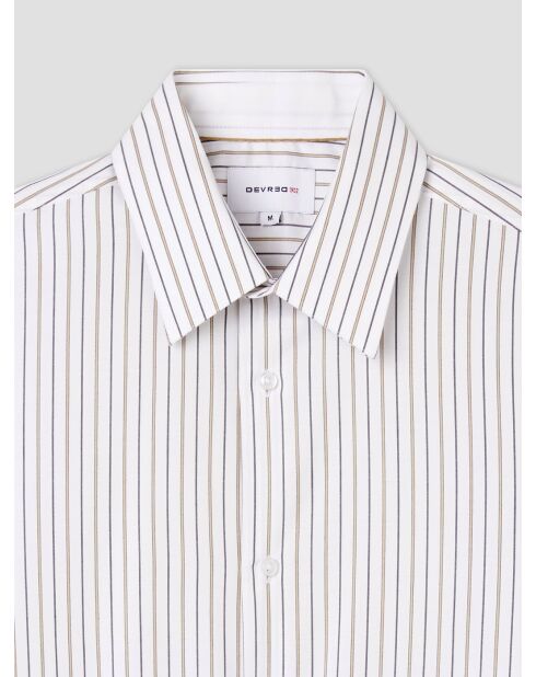 Camicia slim bianca a righe