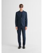 Pantalon de costume slim pied de puce bleu navy