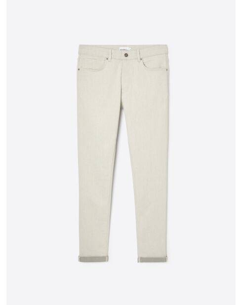 Schneeweiße Slim-Jeans aus Stretchbaumwolle