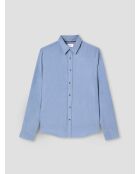 Slank overhemd van Chambray fluweel