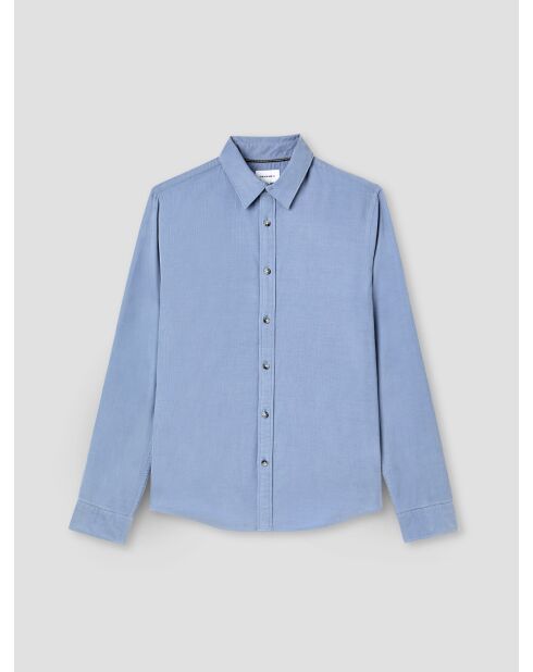 Slank overhemd van Chambray fluweel