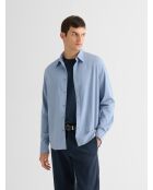 Slank overhemd van Chambray fluweel