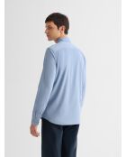 Slank overhemd van Chambray fluweel