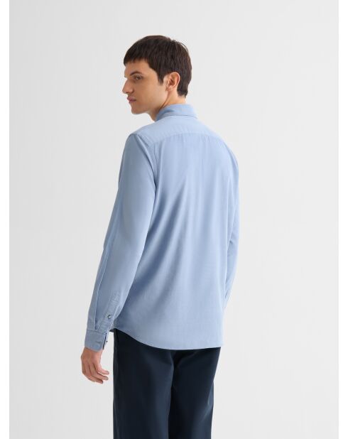 Slank overhemd van Chambray fluweel