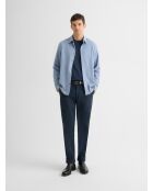 Slank overhemd van Chambray fluweel
