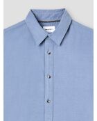 Slank overhemd van Chambray fluweel