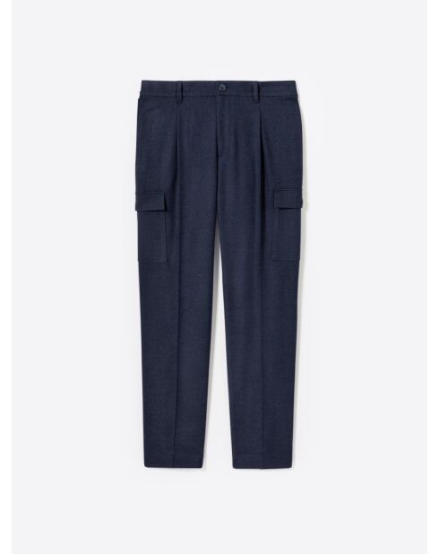 Chino stretch taille élastiquée dark saphir
