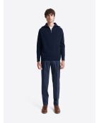 Chino stretch taille élastiquée dark saphir