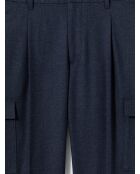 Chino stretch taille élastiquée dark saphir