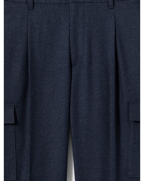 Chino stretch taille élastiquée dark saphir