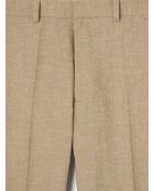 Pantalon de costume taille élastique caramel