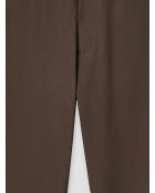 Slanke, stretchchino met elastische taille, tabak