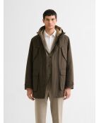Parka con cappuccio idrorepellente 3 in 1 verde bronzo