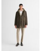 Parka con cappuccio idrorepellente 3 in 1 verde bronzo