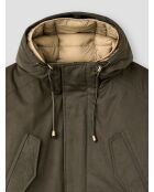 Parka con cappuccio idrorepellente 3 in 1 verde bronzo