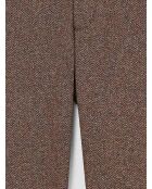 Slanke broek met karamel en chevronpatroon 3