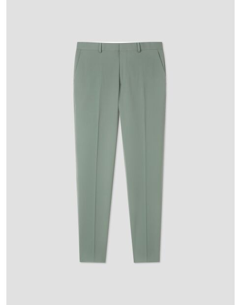 Pantalon de costume slim bistretch vert amande