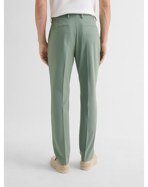 Pantalon de costume slim bistretch vert amande