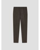 Pantalones chinos semielásticos de cintura delgada color cacao
