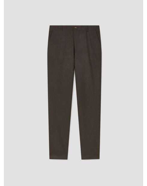 Chino slim taille semi-élastiquée cacao