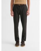 Pantalones chinos semielásticos de cintura delgada color cacao