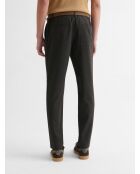 Pantalones chinos semielásticos de cintura delgada color cacao