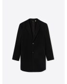 Pardessus esprit redingote destructurée noir