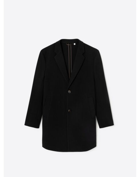 Pardessus esprit redingote destructurée noir