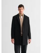 Pardessus esprit redingote destructurée noir