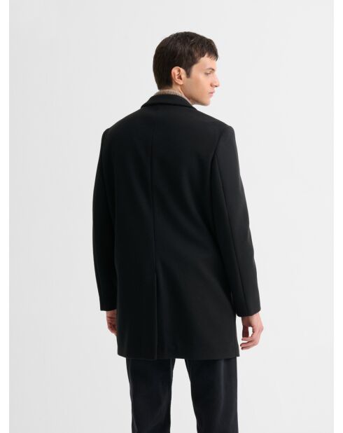 Pardessus esprit redingote destructurée noir