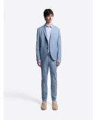 Pantalon de costume extraslim stretch bleu clair