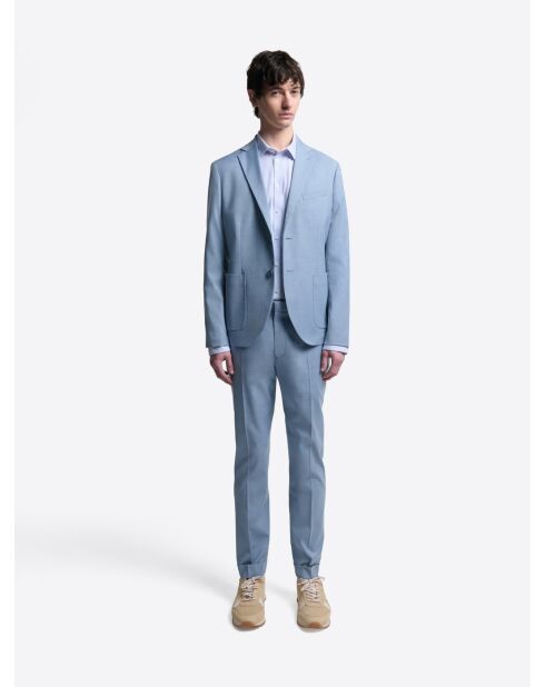Pantalon de costume extraslim stretch bleu clair