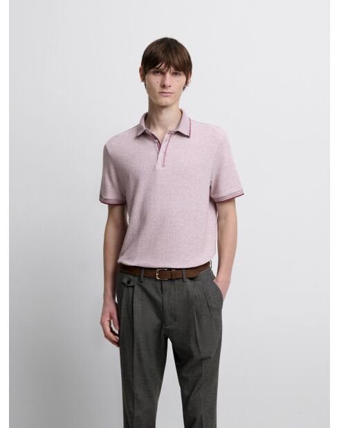 Polo en coton vieux rose