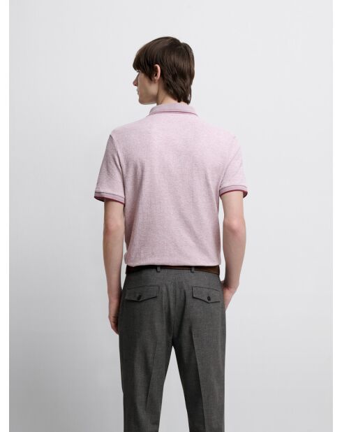 Polo en coton vieux rose