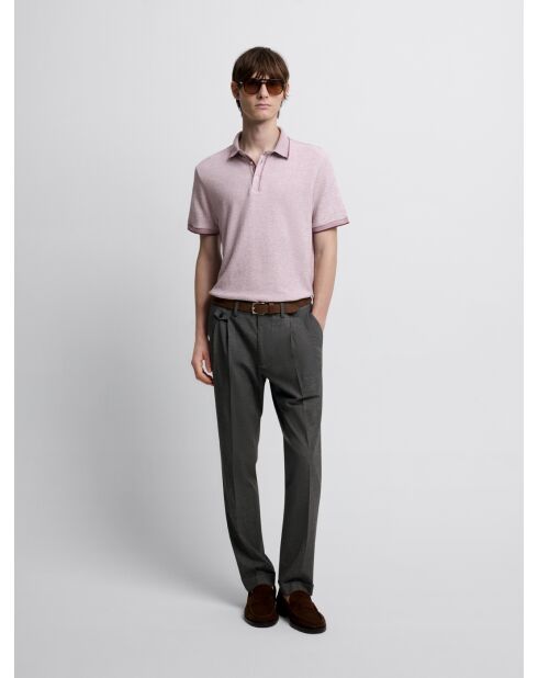 Polo en coton vieux rose