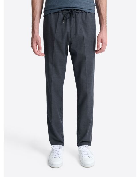 Chino stretch taille élastiquée bleu