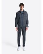 Chino stretch taille élastiquée bleu