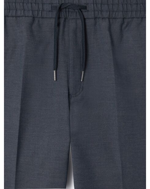 Chino stretch taille élastiquée bleu