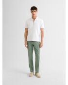 Witte katoenen polo met ritssluiting