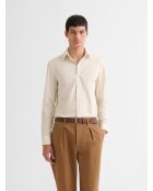 Camicia sottile fantasia avorio