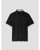 Polo boutonné en coton noir