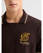 Braunes Poloshirt aus Baumwolle mit Knopfleiste