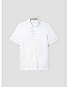 Witte katoenen polo met knoopsluiting