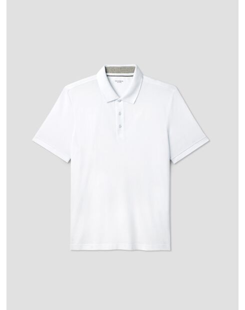 Witte katoenen polo met knoopsluiting