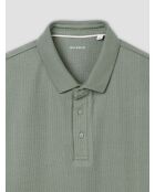 Polo col ouvert en coton vert