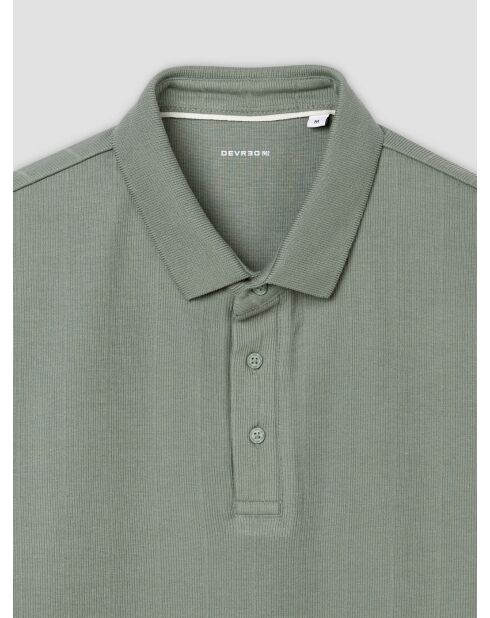 Polo col ouvert en coton vert